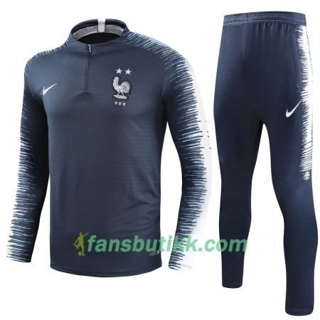 Frankrike  2 Stars Trenings Collegegenser Set Blå 2018